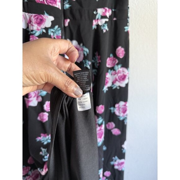 Torrid Plus Size Floral High Neck Georgette Woman’s Maxi Classic Dress Size 16‎ - Picture 14 of 15